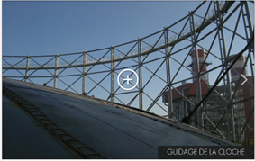 Gazomètre . guidage de la cloche, margelle